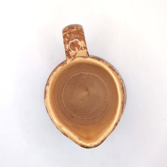 Vintage Pfaltzgraff Pottery Spongeware Gold / Brown Creamer 024 - Picture 7 of 10